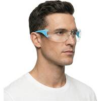 Adapt Lite Blue/White Safety Glasses, Clear Lens, Anti-Fog/Anti-Scratch, ANSI Z87+/Meets/Exceeds CSA Z94.3 Waymarc Industries Inc