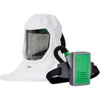 T-Link Respirator with Bump Cap, Breathing Tube, Belt-Mount & PX5 PAPR, Loose Fitting Hood & Faceshield, Lithium-Ion Battery Waymarc Industries Inc