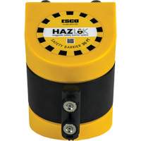 HAZLOK Safety Barrier System, Plastic, Magnetic Mount, 30', Black and Yellow Tape Waymarc Industries Inc
