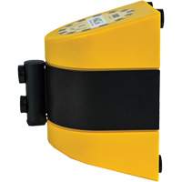 HAZLOK Safety Barrier System, Plastic, Magnetic Mount, 30', Black and Yellow Tape Waymarc Industries Inc