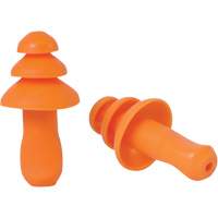 SEALTEC TipGrip Orange TPR Triple-Flange Reusable Earplugs, Uncorded, Bulk - Box, 26 dB dB NRR, One-Size Waymarc Industries Inc