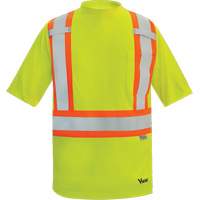 T-shirt de s&eacute;curit&eacute; doubl&eacute; de bambou Viking, Polyester, Petit, Jaune lime haute visibilit&eacute; Waymarc Industries Inc