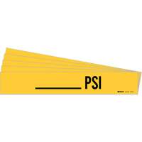 Marqueur de tuyau PSI, Autocollant, 2-1/4" h x 14" la, Noir sur jaune Waymarc Industries Inc