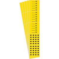 Marqueurs de tuyau PSI, Autocollant, 2-1/4" h x 2-3/4" la, Noir sur jaune Waymarc Industries Inc