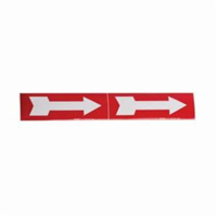 Arrow Pipe Markers, Self-Adhesive, 2-1/4" H x 7" W, White on Red SI721 | Waymarc Industries Inc