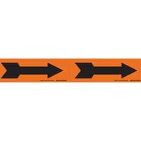 Arrow Pipe Markers, Self-Adhesive, 2-1/4" H x 7" W, Black on Orange SI723 | Waymarc Industries Inc