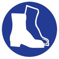 Right to Know Pictogram Labels -Boots, Vinyl, Sheet, 1" L x 1-1/8" W Waymarc Industries Inc