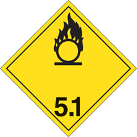 Oxidizer TDG Placard, Aluminum Waymarc Industries Inc