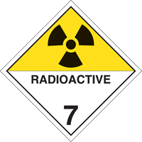 Plaque-étiquette TMD matières radioactives, Plastique SJ384 | Waymarc Industries Inc