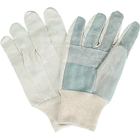 Gants de travail d'usage standard, Grand, Paume en Cuir de vache refendu Waymarc Industries Inc