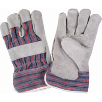 Rugged Fitters Gloves, Large, Split Cowhide Palm, Cotton Inner Lining Waymarc Industries Inc