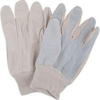 Gants de travail d'usage standard, Grand, Paume en Cuir de vache refendu Waymarc Industries Inc