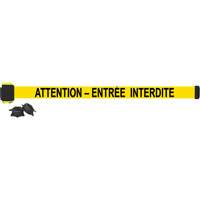 Wall Mount Barrier, Plastic, Magnetic Mount, 7', Black and Yellow Tape SPG528 | Waymarc Industries Inc