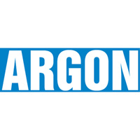 "Argon" Pipe Markers, Self-Adhesive, 2-1/2" H x 12" W, White on Blue SQ430 | Waymarc Industries Inc