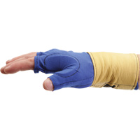 Fingerless Glove Liner with Wrist Restrainer, Size X-Small, Poly-Cotton Palm Waymarc Industries Inc