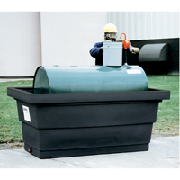 Poly-Tank<sup>®</sup> Containment Unit 275™ With Drain, 82.3" L x 45" W x 35.3" H, 275 US gal. Capacity SEM162 | Waymarc Industries Inc