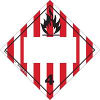 Flammable Solids TDG Placard, Adhesive Vinyl Waymarc Industries Inc