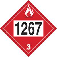 1267 Petroleum Crude Oil Flammable Liquid TDG Placard, Adhesive Vinyl Waymarc Industries Inc