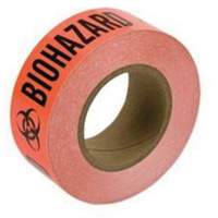"Biohazard" Marking Tape, 2" x 108', Polyester, Black and Orange SW176 | Waymarc Industries Inc
