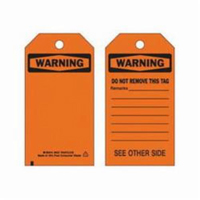 Self-Laminating Safety Tags, Polyester, 3" W x 5-3/4" H, English SX349 | Waymarc Industries Inc
