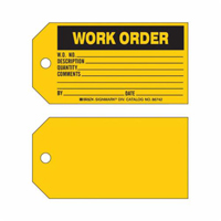 &eacute;tiquette Work Order, Papier, 5-3/4" la x 3" h, Anglais Waymarc Industries Inc
