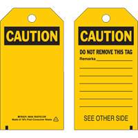 Self-Laminating Safety Tags, Polyester, 4" W x 7" H, English SX810 | Waymarc Industries Inc