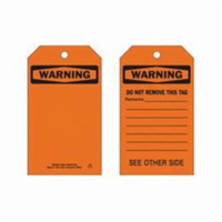Self-Laminating Safety Tags, Polyester, 4" W x 7" H, English SX811 | Waymarc Industries Inc
