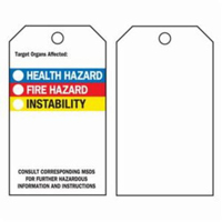 Right-To-Know Tags, Polyester, 3" W x 5-3/4" H, English SX818 | Waymarc Industries Inc