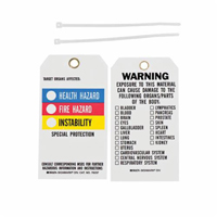 Right-To-Know Tags, Polyester, 3" W x 5-3/4" H, English SX819 | Waymarc Industries Inc