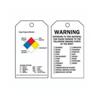 Right-To-Know Tags, Polyester, 3" W x 5-3/4" H, English SX820 | Waymarc Industries Inc