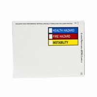 Laser Printable Right-to-Know Labels, Vinyl, Sheet, 10" L x 7" W SY722 | Waymarc Industries Inc
