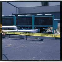 Barricade Tape, English, 3" W x 200' L, 3 mils, Black on Yellow SY735 | Waymarc Industries Inc