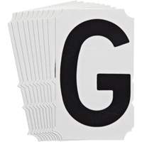 Quick-Align<sup>®</sup> Individual Gothic Number and Letter Labels, G, 4" H, Black SZ995 | Waymarc Industries Inc