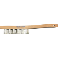 Brosses de nettoyage &agrave; manche recourb&eacute;, Acier inoxydable, 3 x 19 rangs de fils, Longueur 14" Waymarc Industries Inc