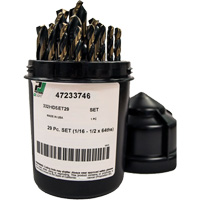 Heavy-Duty Drill Bit Set , 29 Pieces, High Speed Steel Waymarc Industries Inc