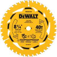 Lame de scie circulaire pour la coupe transversale, 8-1/4", 40 dents, Pour Bois Waymarc Industries Inc
