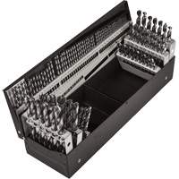 Jobber Length Combination Drill Bit Set, 114 Pieces, High Speed Steel Waymarc Industries Inc