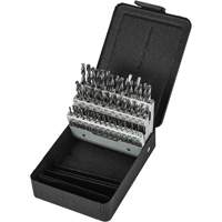 Stub Length Drill Bit Set, 60 Pieces, High Speed Steel Waymarc Industries Inc
