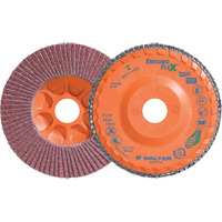 Disque &agrave; lamelles Stainless Enduro-Flex, 5" x 5", Type 27, Grain 40, Alumine de zirconium Waymarc Industries Inc