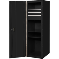 RX Series Side Cabinet, 3 Drawers, 19" W x 25" D x 61" H, Black Waymarc Industries Inc