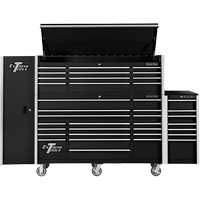 RX Series Side Cabinet, 3 Drawers, 19" W x 25" D x 61" H, Black Waymarc Industries Inc
