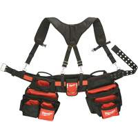 Contractor Work Belt With  Suspension Rig, Nylon, Black Waymarc Industries Inc