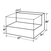 Steel Fuel Transfer Tank, Steel, 48 gal. Capacity, White Waymarc Industries Inc