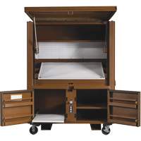 Field Office Jobsite Box, 33" W x 63" D x 80" H, Steel, Red Waymarc Industries Inc