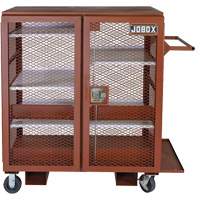 Mobile Mesh Cabinet, Steel, 37 Cubic Feet, Red TEQ806 | Waymarc Industries Inc