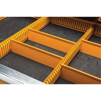 Powered Tool Cart, 11 Drawers, 42-1/2" W x 24-7/16" D x 41" H, Black/Orange TEQ808 | Waymarc Industries Inc