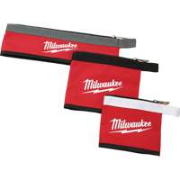 Multi-Size Zipper Pouches - Set of 3, Canvas, 3 Pockets, Black/Red Waymarc Industries Inc