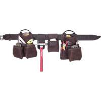 Deluxe Contractor's Tool Belt, Leather, Tan Waymarc Industries Inc