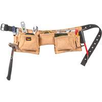 Constructor's Tool Belt, Leather, Tan Waymarc Industries Inc