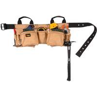 Carpenter's Tool Belt, Leather, Tan Waymarc Industries Inc